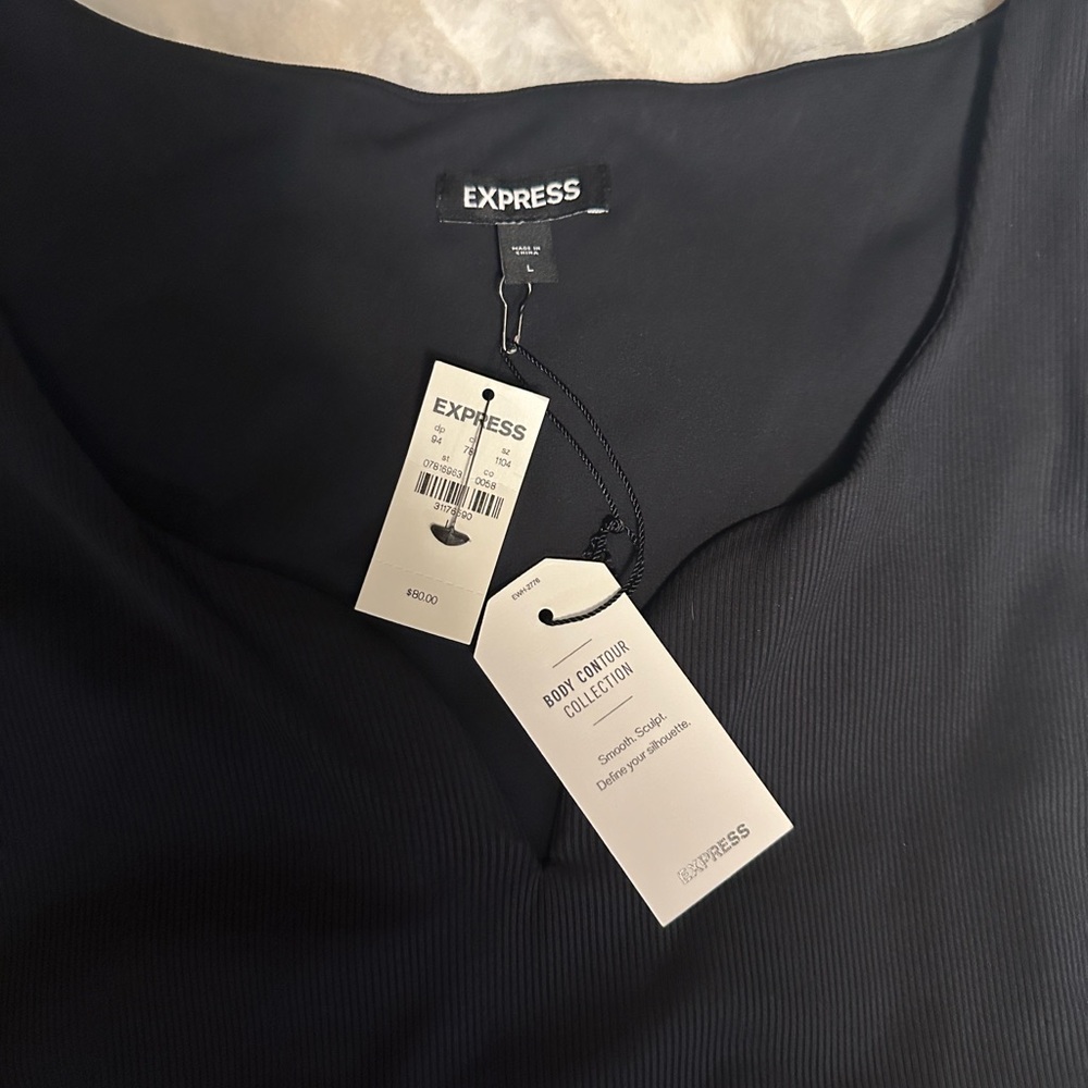 Express Elegant Black Bodycon Dress